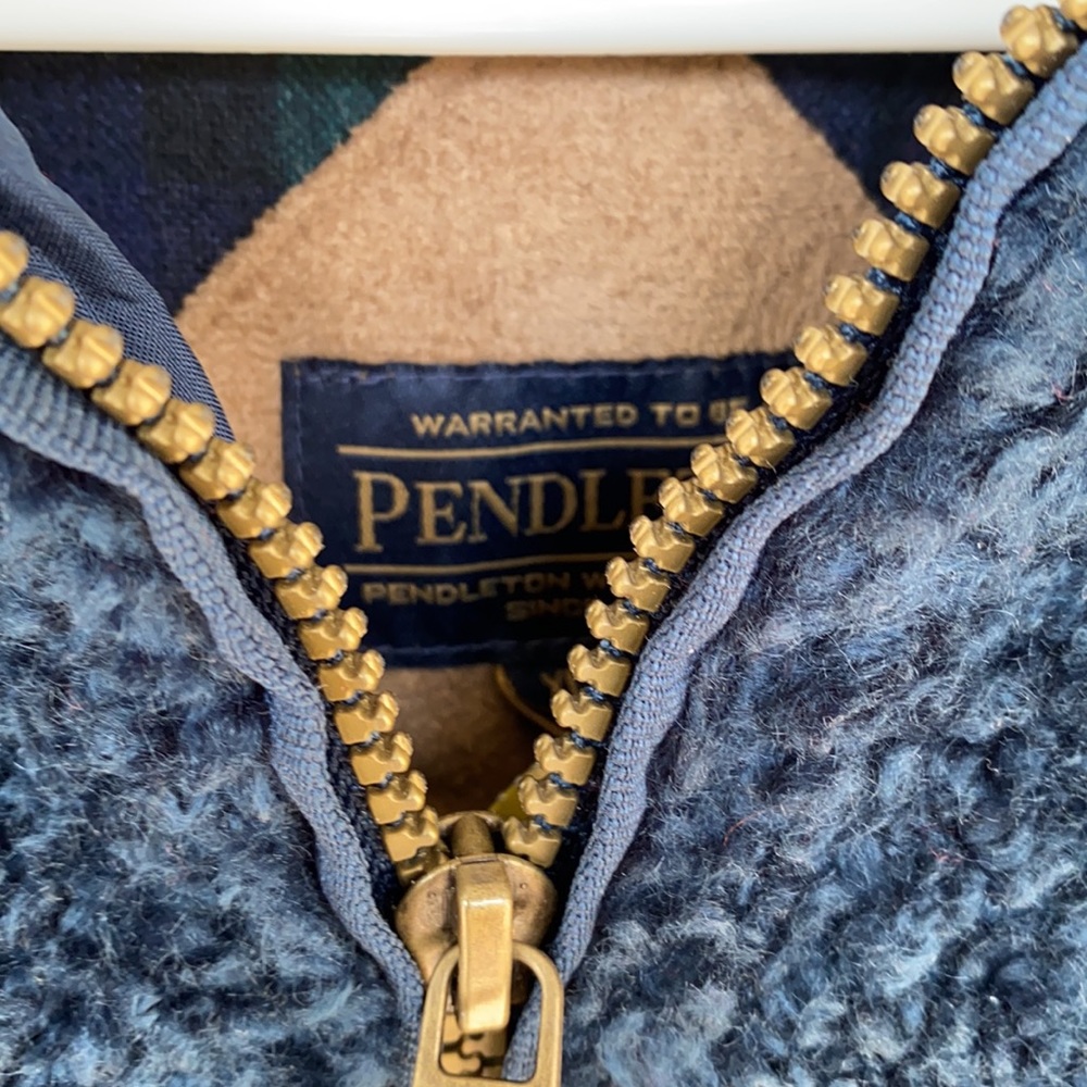 Pendleton Women Fuzzy Full Zip Jacket Teddy Plaid XL - Picture 7 of 10